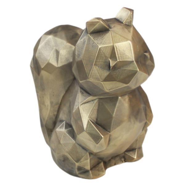 Dekoratif Sincap Biblo Heykel El Yapımı Sevimli Hediyelik Süs Eşyası Poly Model Tasarım Ürünü - Image 1