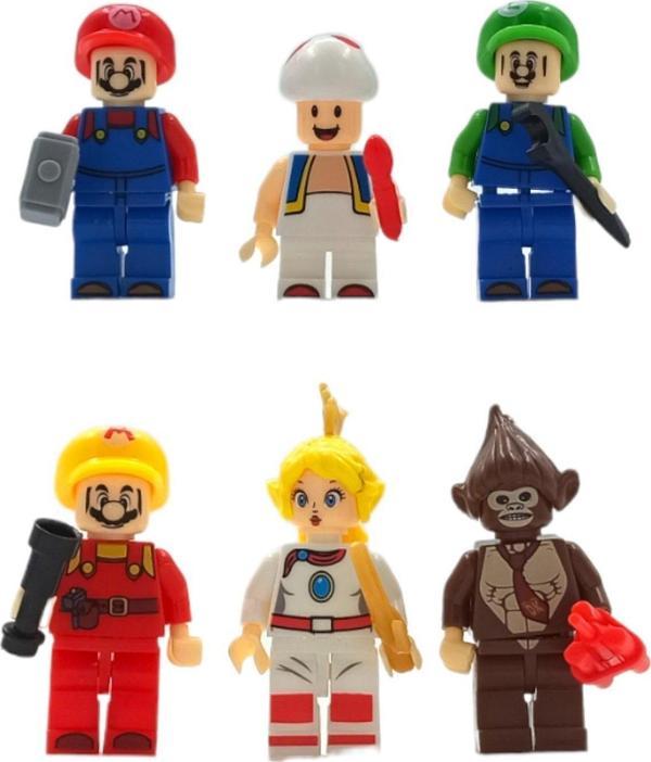 Pop Şeker Legolarınıza Renk Katacak: Süper Mario Ve Arkadaşları 6'Lı Figür Seti 5Cm. - Image 1