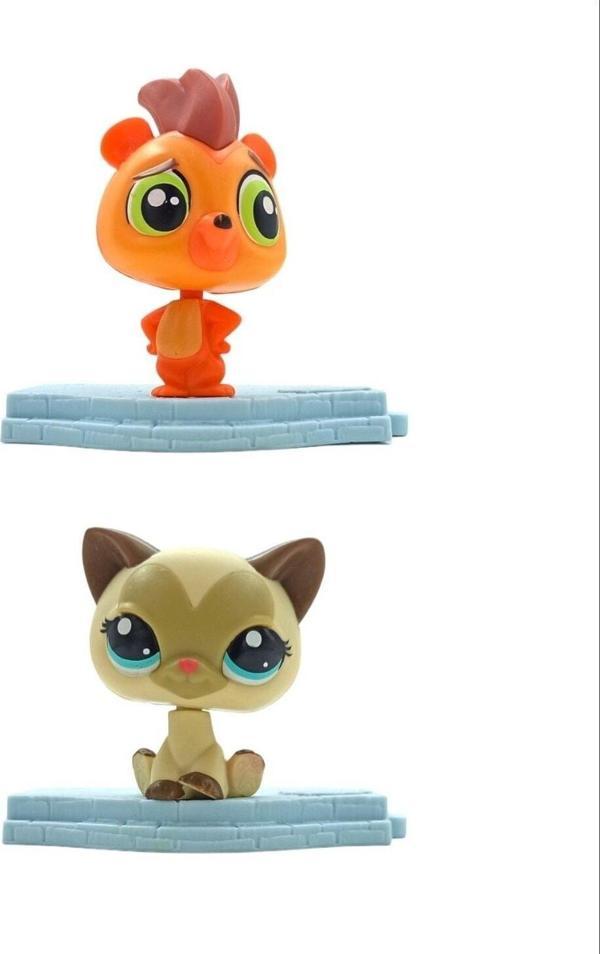 Pop Şeker Littlest Pet Shop Minişler 2'Li Standlı Oyuncak Miniş Karakterleri - Image 1
