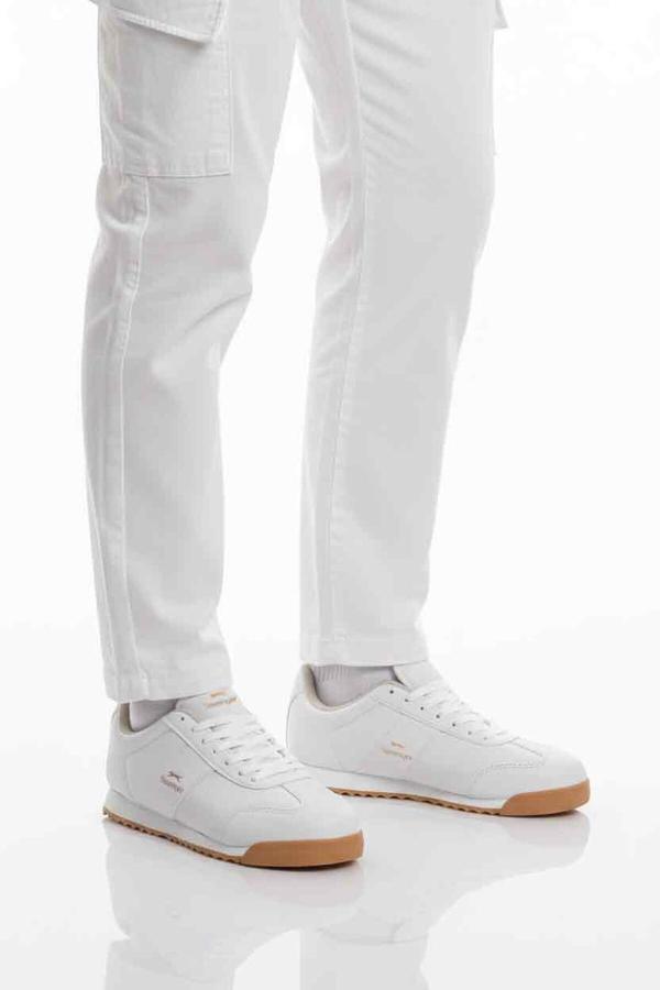 Beyaz Bağcıklı Kaymaz Taban Erkek Sneaker Band M - Image 1