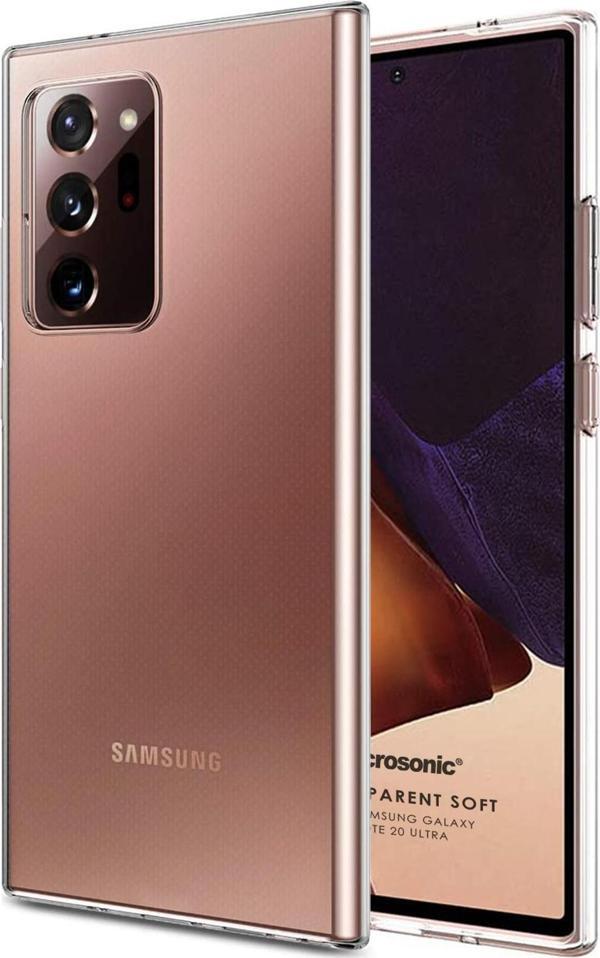 Microsonic Samsung Galaxy Note 20 Ultra Kılıf Transparent Soft Beyaz - Image 1