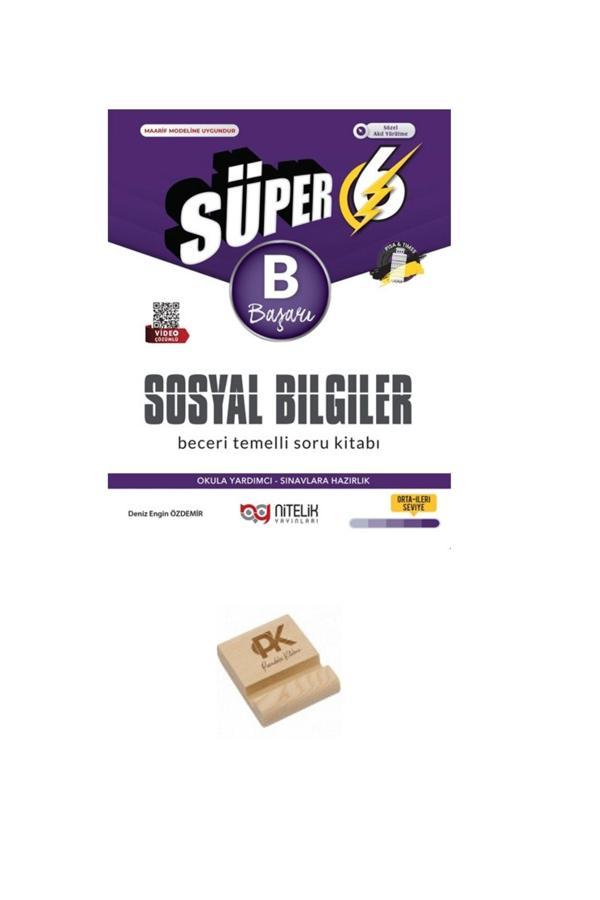Nitelik Yayınları 6. Sınıf Süper B Serisi Sosyal Bilgiler Soru Bankası + Telefon Standı - Nitelik Yayınları - Image 1