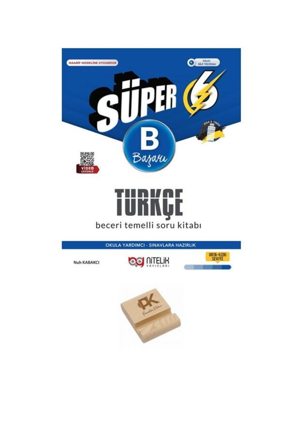 Nitelik Yayınları 6. Sınıf Süper B Serisi Türkçe Soru Bankası + Telefon Standı - Nitelik Yayınları - Image 1