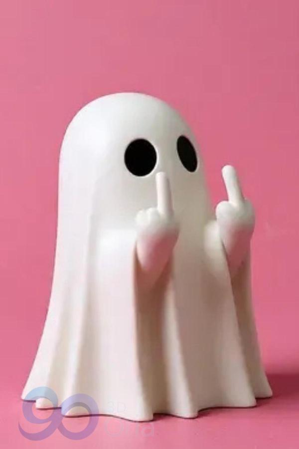 3DOria Orta Parmak Çeken Hayalet Figür & Eğlence Amaçlı & Komik Figür 9 Cm - Image 1