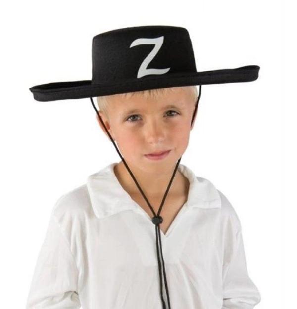 Z Logolu Çocuk Boy Bağcıklı Zorro Şapkası - Image 1