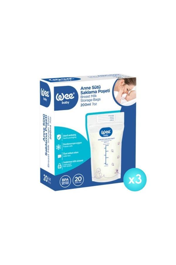 Wee Süt Saklama Poşeti 20 Adet 3 Kutu - Image 1