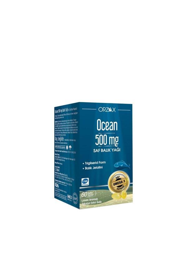 Omega-3 Balık Yağı 500 mg 60 Kapsül Saf Balık Yağı İçeren Takviye Edici Gıda. - Image 1