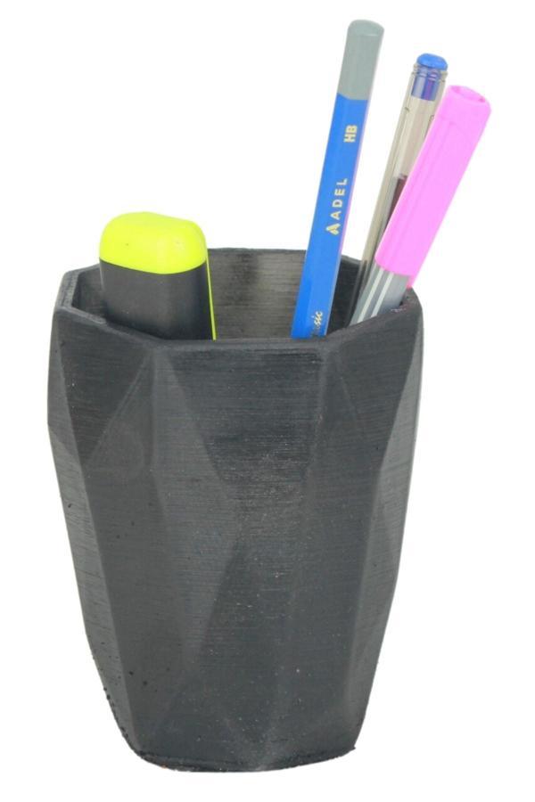 Kalemlik Siyah Renk Masa Kalemliği Organizer Kalemlik Uzun Poly Model - Image 1