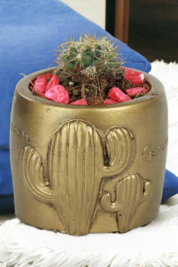 El Yapımı Saksı Siyah Dekoratif Saksı Küçük Boy Model 21 - Image 1