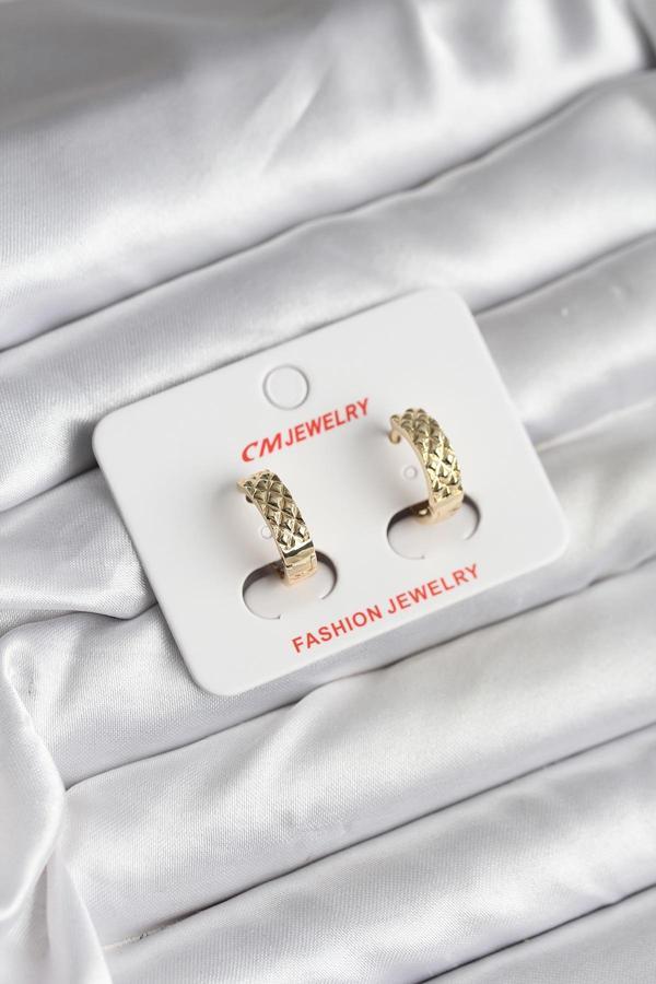 14K Gold Renk Kaplama CM Kadın Küpe - EBJ251201W38662 - Image 1