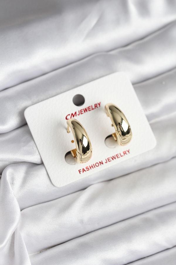 14K Gold Renk Kaplama Halka CM Kadın Küpe - EBJ251201W38672 - Image 1