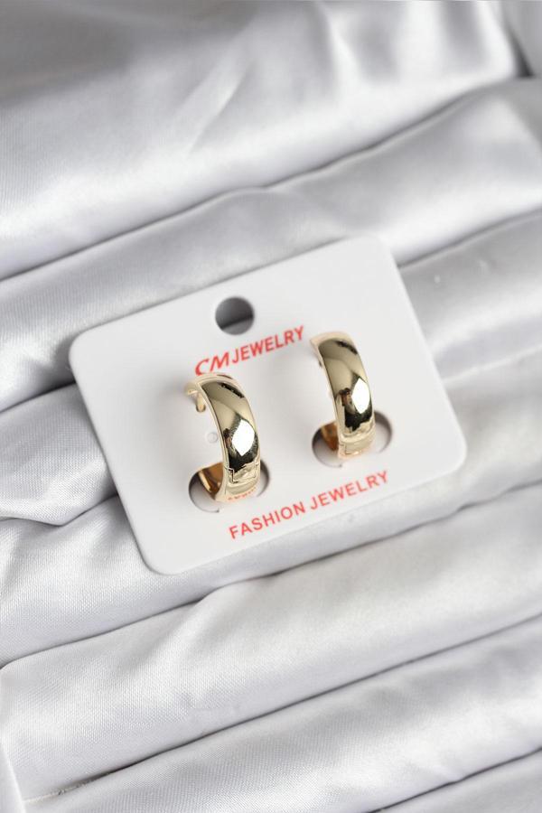 14K Gold Renk Kaplama Halka CM Kadın Küpe - EBJ251201W38676 - Image 1