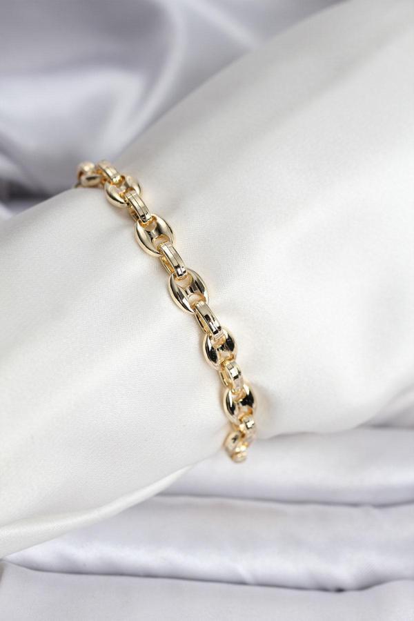 14K Gold Renk Kaplama Kahve Çekirdeği Model CM Kadın Bileklik - EBJ251201W38625 - Image 1