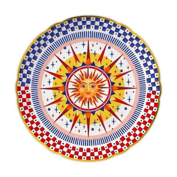 Baci Milano Dolce Vita Güneş Desenli Servis Tabağı 32 Cm - Image 1