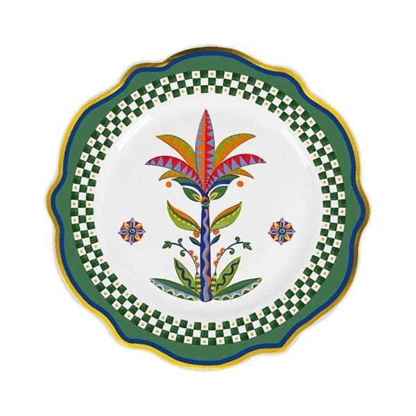 Baci Milano Dolce Vita Palmiye Ağacı Desenli Yemek Tabağı 27 Cm - Image 1