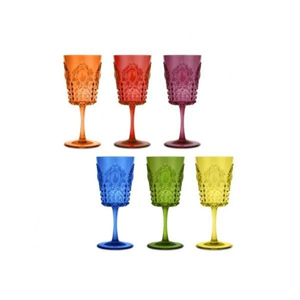 Baci Milano Baroque Rock Anniversary 6'lı Renkli Kadeh Seti - Image 1