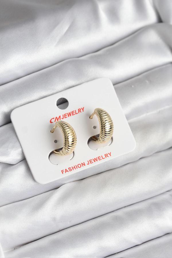 Zarif Kulaklar için Golden Pirinç Kaplama Tip CM Kadın Küpe - Image 1