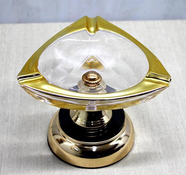 Büro Ev Ofis Hediyesi için Metal Ayaklı Model Cam Küllük - Image 1