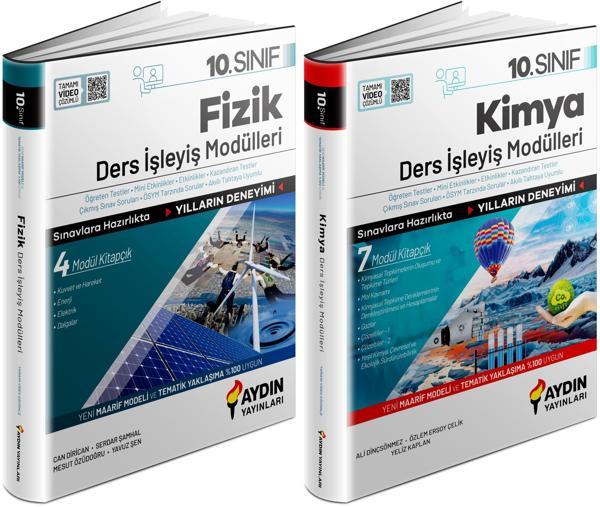 Aydın 2025 10. Sınıf Fizik + Kimya Ders Anlatım Fasikülleri Seti 2 Kitap - Aydın Yayınları - Image 1