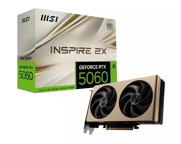 MSI GeForce RTX 5060 8G INSPIRE 2X OC GDDR7 128Bit DX12 Gaming (Oyuncu) Ekran Kartı - Image 1