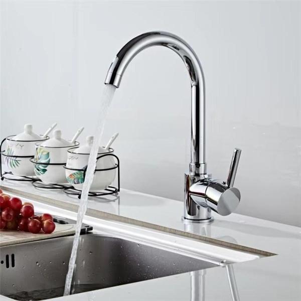 Mutfak Batarysaı Çift Su Girişli Krom Kaplama Pirinç Garantili - Image 1