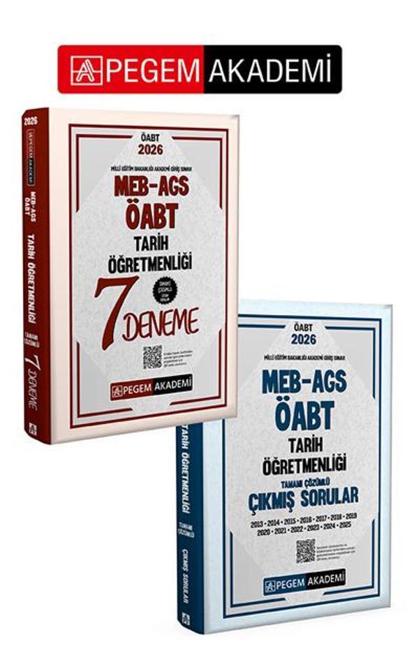 PEGEM AKADEMİ 2026 MEB AGS ÖABT Tarih Öğretmenliği Tamamı Çözümü Çıkmış Sorular + 2026 MEB AGS ÖABT  - Pegem Akademi Yayıncılık - Image 1