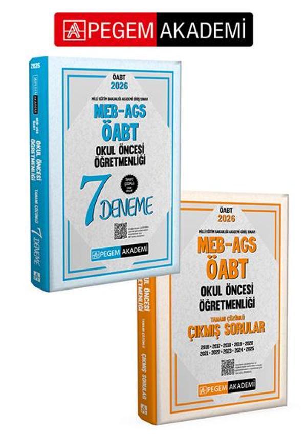 PEGEM AKADEMİ 2026 MEB AGS ÖABT Okul Öncesi Öğretmenliği Tamamı Çözümlü Çıkmış Sorular + 2026 MEB AG - Pegem Akademi Yayıncılık - Image 1
