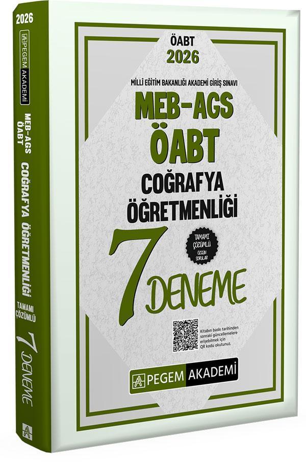 2026 MEB AGS ÖABT Coğrafya Öğretmenliği Tamamı Çözümlü 7 Deneme - Pegem Akademi Yayıncılık - Image 1