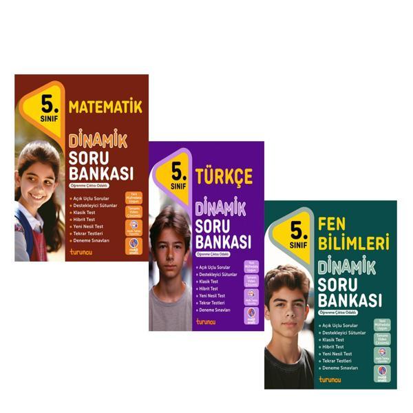 Tudem Yayınları 5. Sınıf Türkçe Matematik ve Fen Bilimleri Dinamik Soru Bankası Seti 3 Kitap - Tudem Yayınları - Image 1