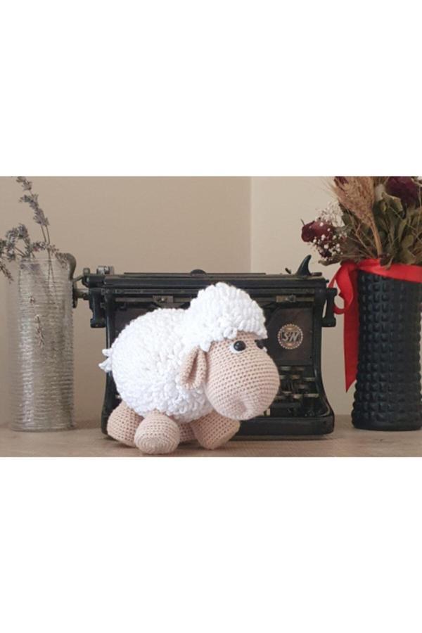 Kırtkırt Ahşap Amigurumi Kuzu - Uyku Arkadaşı - Doğal Oyuncak - El Örgüsü - Image 1