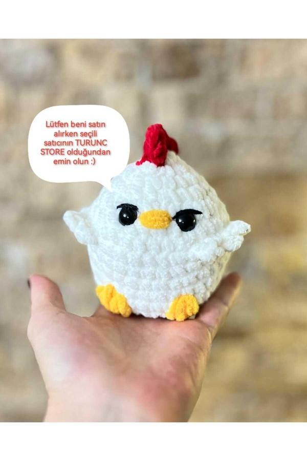 Turunc Store Yumoş El Örgüsü Tavuk Pufi - Image 1