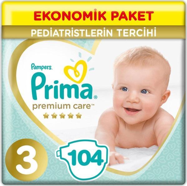 Prima Premium Care 3 Beden Ekonomik Paket 6 - 10 Kg (2*52) 104 Adet - Image 1