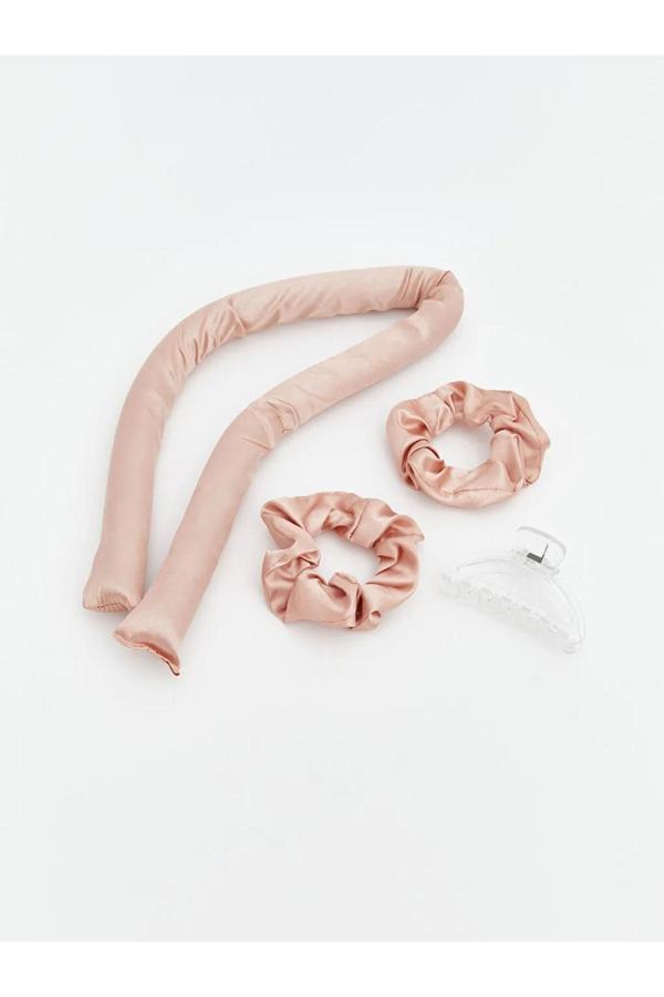 Lussos Vita 4 Parça Isısız Saç Şekillendirici Bigudi Saten Toka Set - Image 1