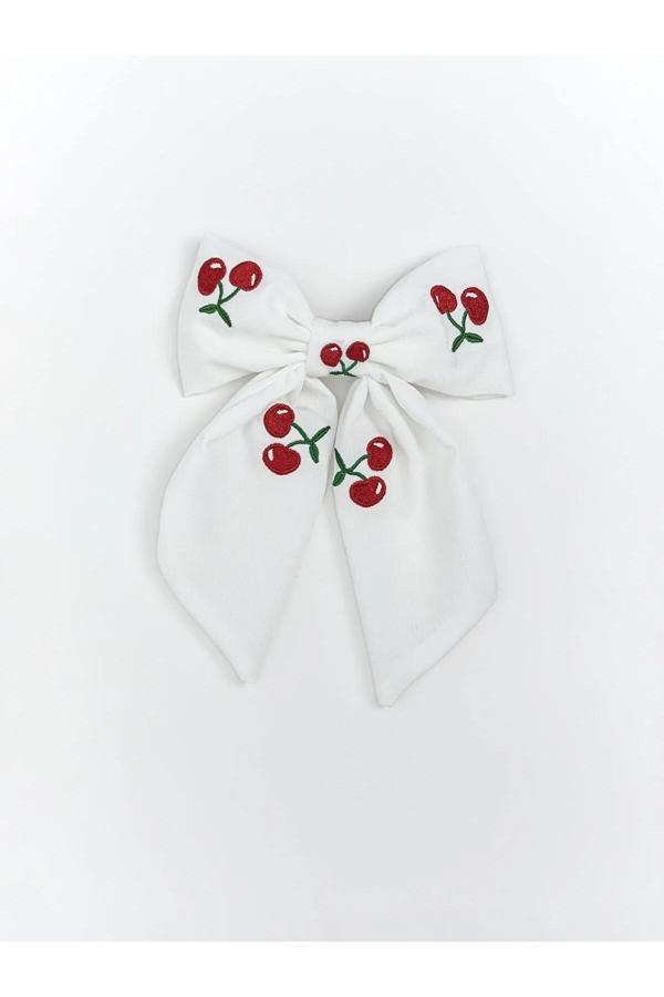 Lussos Vita Kiraz Nakışlı Fiyonk Detaylı Kadın Toka - Image 1