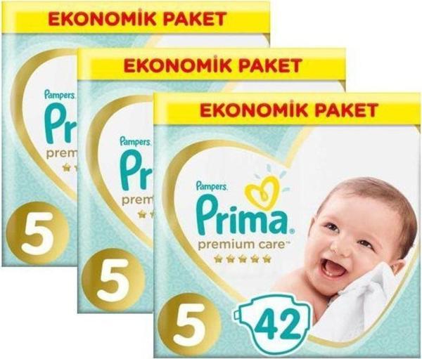 Prima Premium Care Bebek Bezi 5 Beden 11-16 Kg 3'Lü 42'Li 126 Adet - Image 1