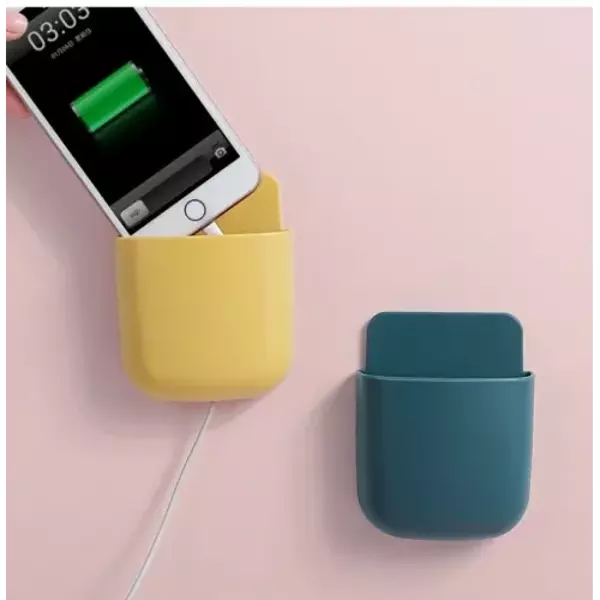 Duvara Monte Telefon Şarj İstasyonu Yapışkanlı, Kablo Düzenleyici,Kumanda/Kalem Organizer,Ofis/Ev - Image 1