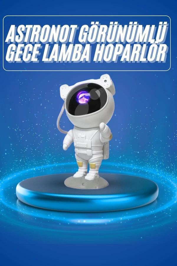 Projeksiyon Astronot Lamba Speaker Sevimli Astronot Bluetooth Hoparlör - Image 1
