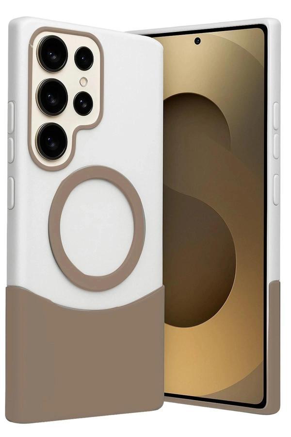 Samsung Galaxy S25 Ultra Velar Magsafe Kapak - Çöl Titanyum-(5796) - Image 1