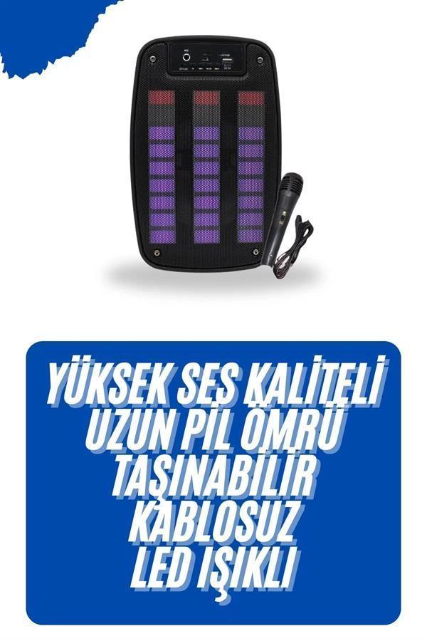 Kablosuz Hoparlör İOS ve Android Uyumlu Şarjlı SD Kart Girişli Bluetooth Hoparlör - Image 1