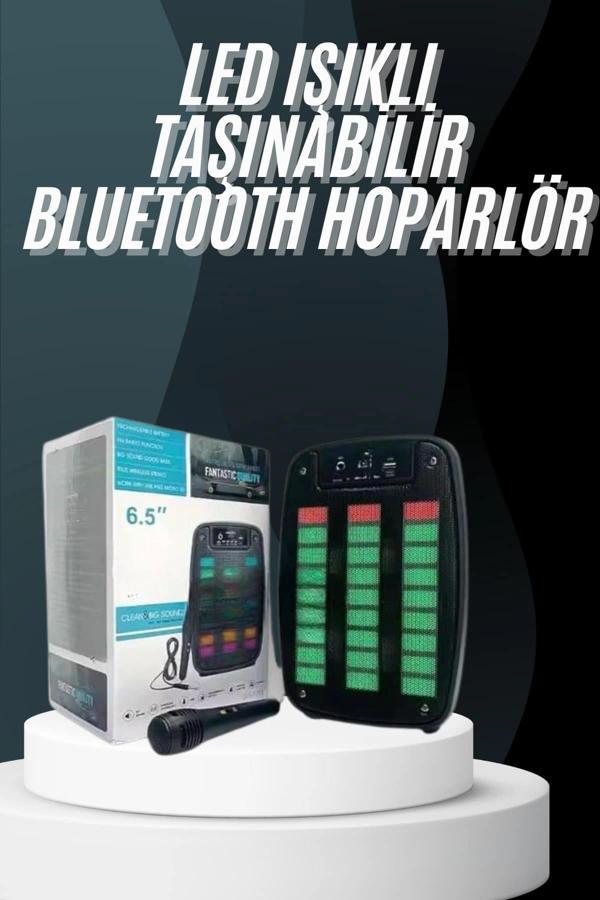 Bluetooth Hoparlör Taşınabilir Şarjlı Işıklı Büyük Boy Yüksek Ses Kaliteli - Image 1