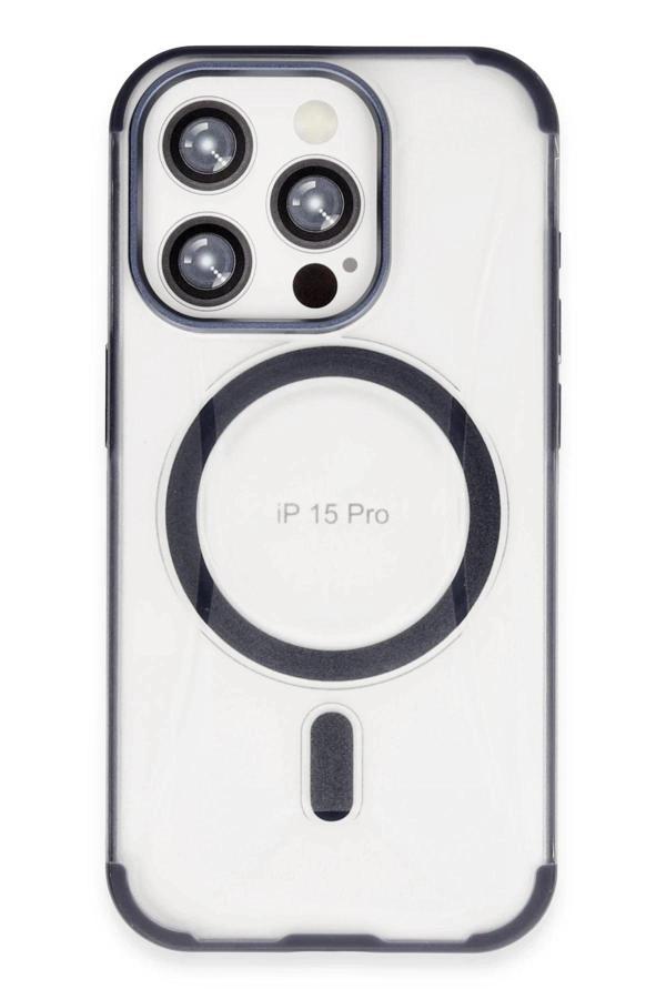 iPhone 15 Pro Max Hilton Magsafe Kapak - Lacivert-(5796) - Image 1