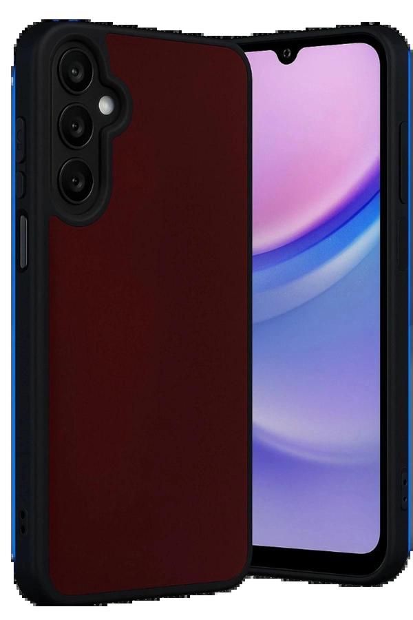 Samsung Galaxy M15 Kılıf Aras Deri Kapak - Bordo-(5796) - Image 1