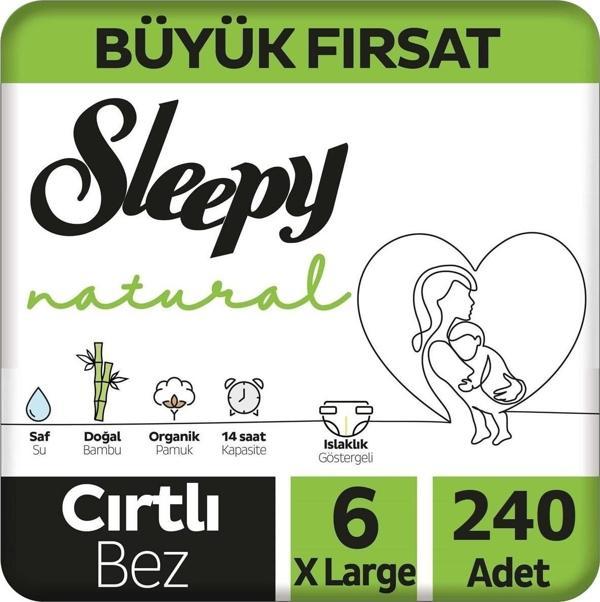Sleepy Natural Bebek Bezi 6 Numara 15 - 25 Kg 240 Adet - Image 1