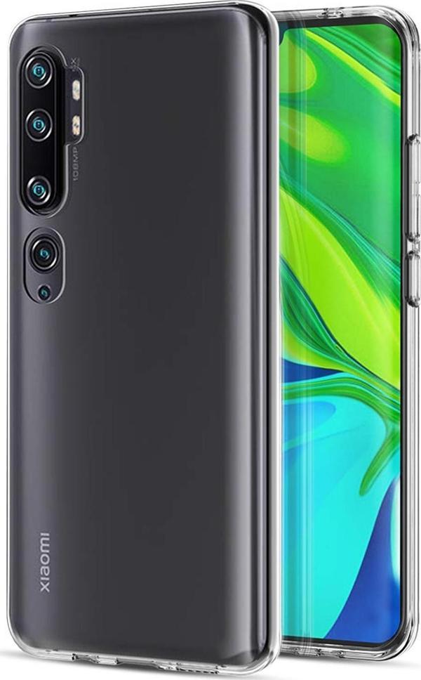 Microsonic Xiaomi Mi Note 10 Kılıf Transparent Soft Beyaz - Image 1