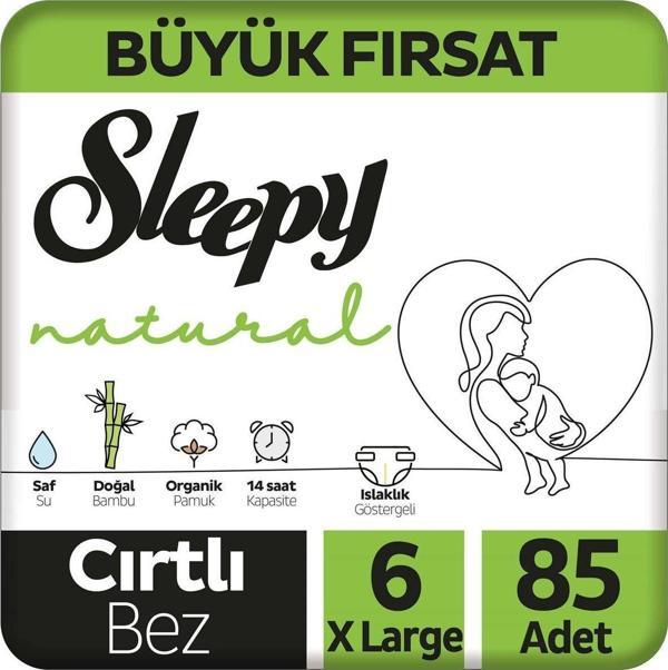 Sleepy Natural Büyük Fırsat Paketi Bebek Bezi 6 Numara Xlarge 85 Adet - Image 1