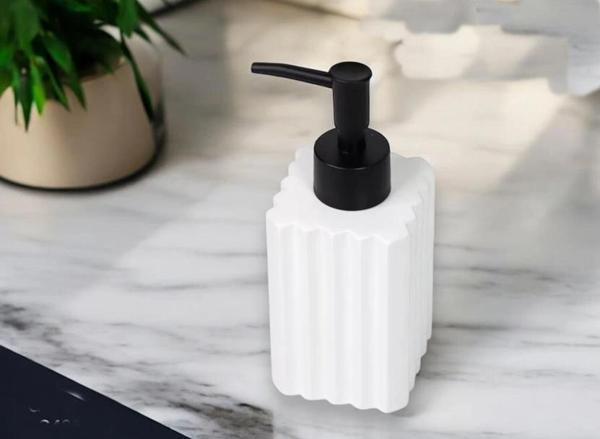 Gönül GNL 4861 Seramik Beyaz Sıvı Sabunluk 16x6.5 cm - Image 1