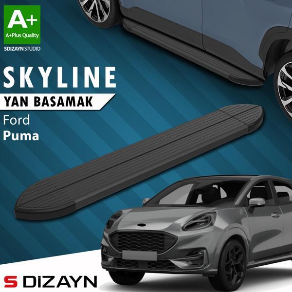 S-Dizayn Ford Puma Skyline Siyah Yan Basamak 173 Cm 2019 Üzeri A+ Kalite - Image 1