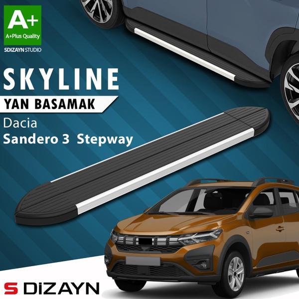 S-Dizayn Dacia Sandero 3 Stepway Skyline Aluminyum Yan Basamak 183 Cm 2020 Üzeri A+ Kalite - Image 1