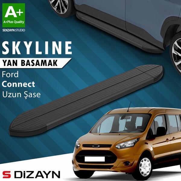 S-Dizayn Ford Connect Uzun Şase Skyline Siyah Yan Basamak 203 Cm 2002-2014 A+ Kalite - Image 1