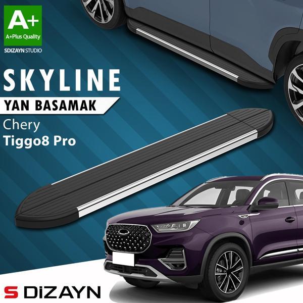 S-Dizayn Chery Tiggo8 Pro Skyline Krom Yan Basamak 183 Cm 2022 Üzeri A+ Kalite - Image 1